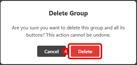 Delete a Group step 4