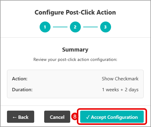 Click Accept Configuration