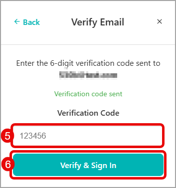 Sign-In steps 5 and 6